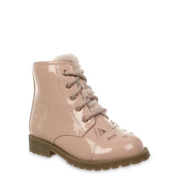 Wonder Nation Critter Lace-up Moto Boot (Toddler Girls) | Walmart (US)