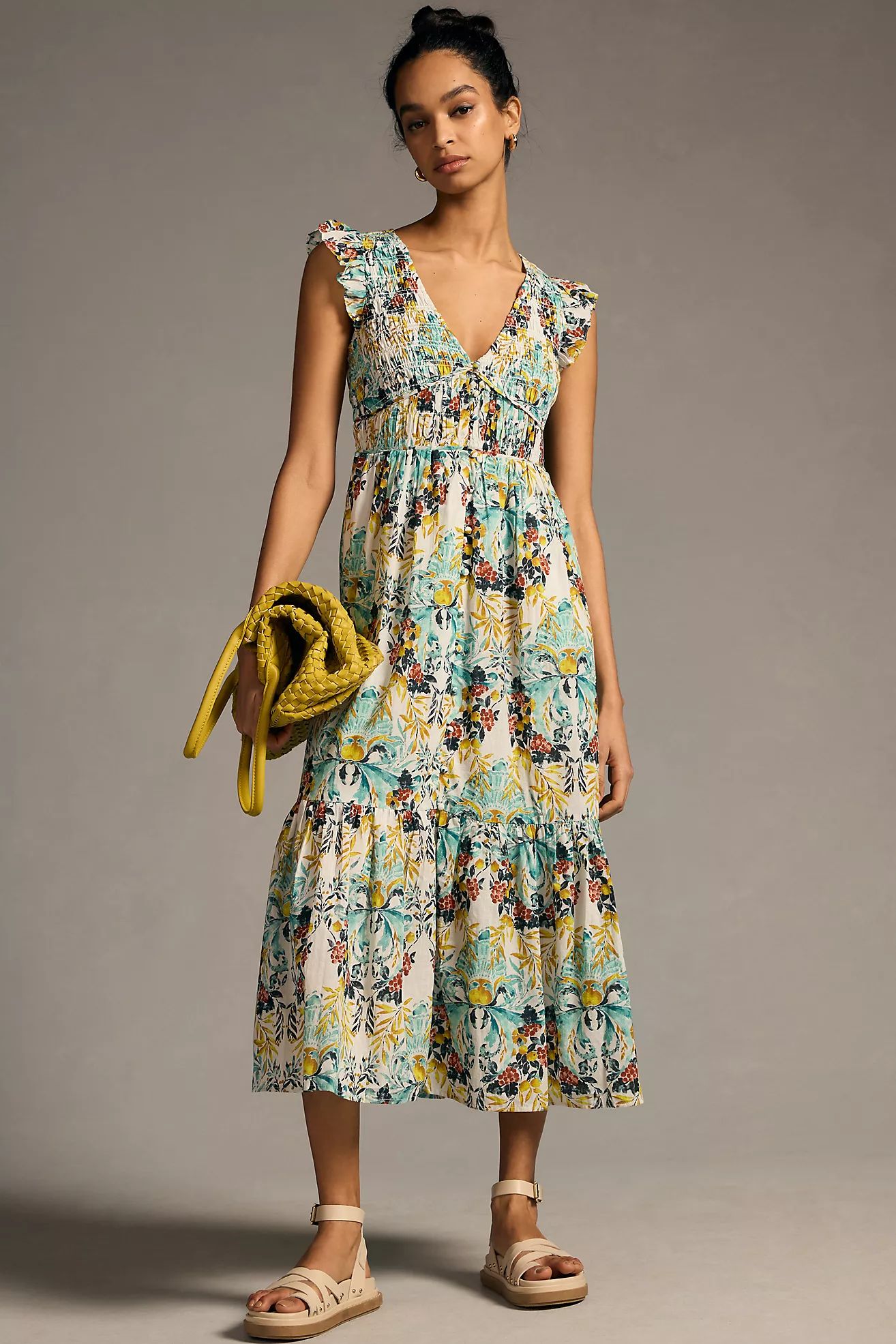By Anthropologie The Peregrine Midi Dress | Anthropologie (US)