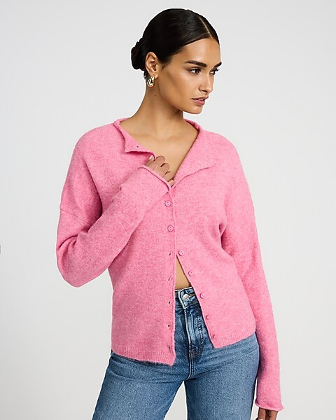 Essential Roll-Neck Cardigan | Express