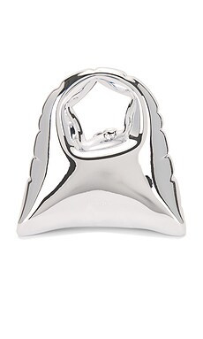 Cult Gaia Inara Top Handle in Shiny Silver from Revolve.com | Revolve Clothing (Global)