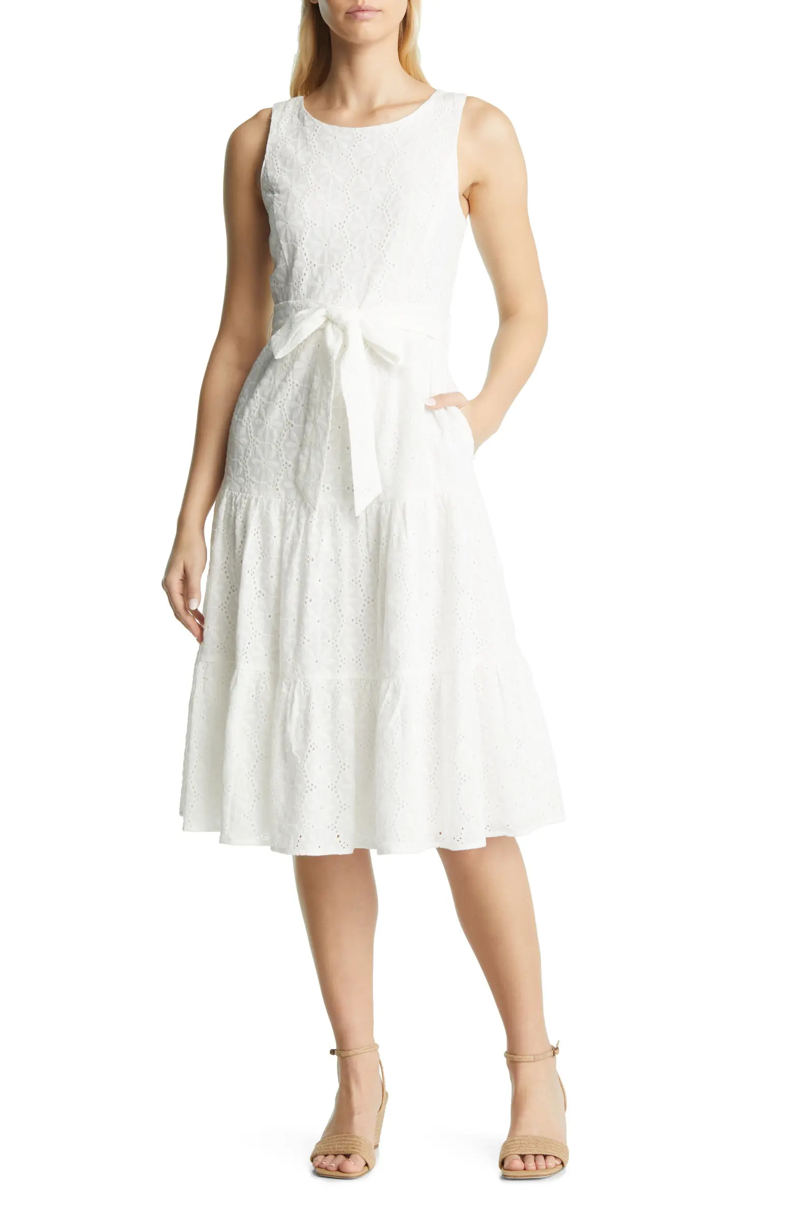 Sleeveless Eyelet Tiered Dress | Nordstrom