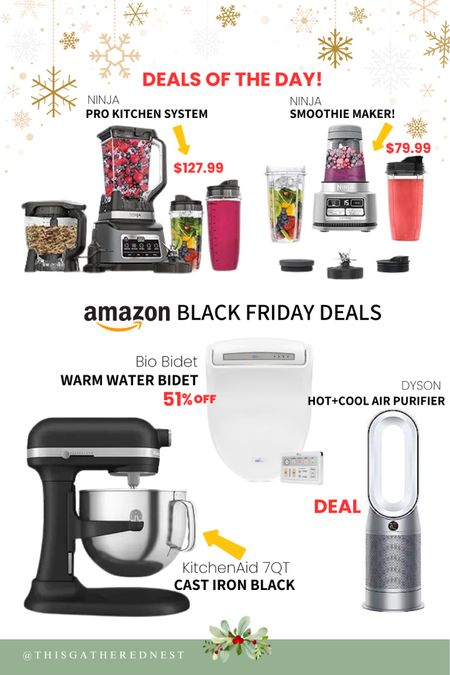 Holy moly- these deals are so good! I wish I needed another kitchen aid mixer cause this cast iron black one 😍 and hello warm water bidet! The gift that keeps on giving 😉 don’t miss these Amazon Black Friday deals today!!!

#LTKSeasonal #LTKHoliday #LTKGiftGuide