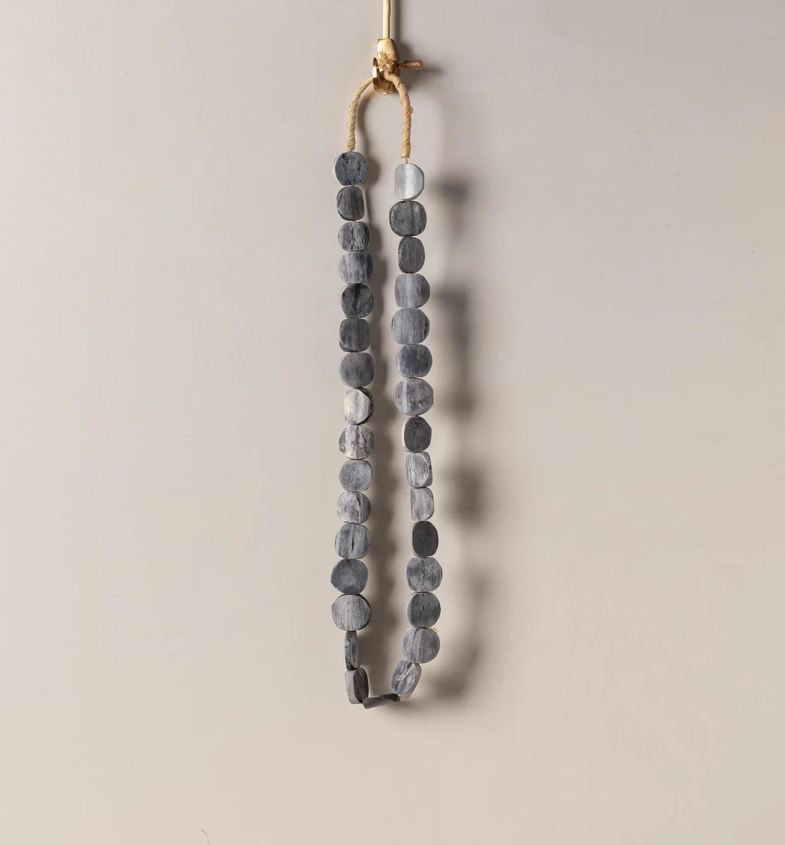 Grey Flat Round Beads | Amber Interiors