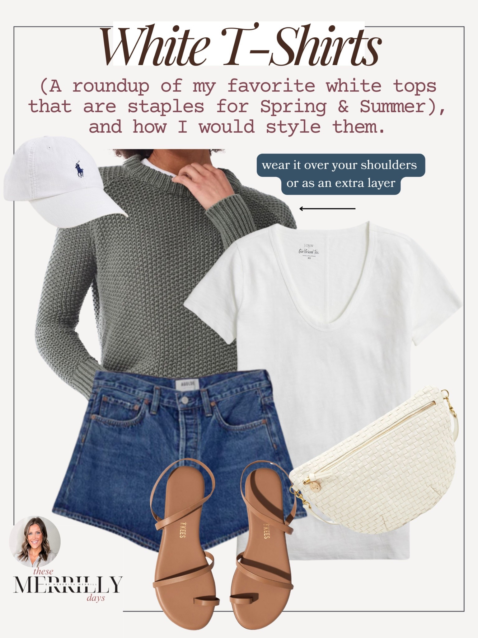 Scoop neck white tee / denim shorts / casual spring outfit / Nantucket / gladiator sandals / belt bag / spring bag 

#LTKItBag #LTKFindsUnder50 #LTKShoeCrush