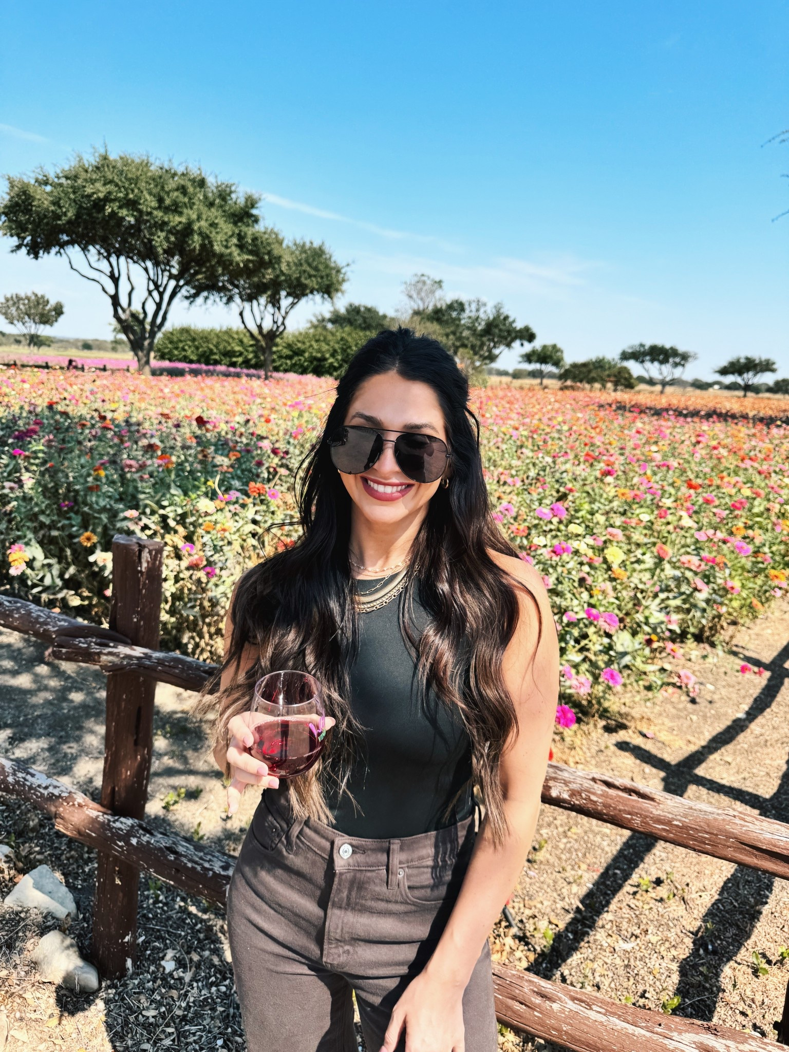 neutral fit, sunny day, glass of red — balanced ✨🍷 

Linking all my hair care products!! 