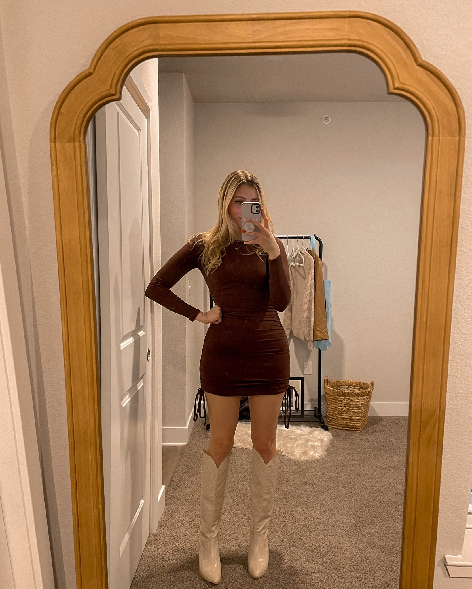 aritzia brown dress Summer Mini Dress