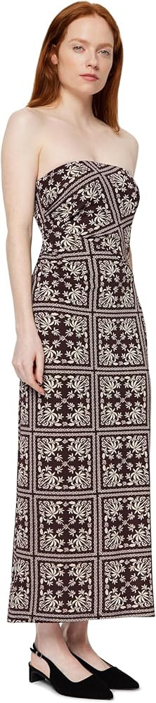Amazon.com: Amazon Essentials Women's Slim-Fit Matte Jersey Strapless Maxi Dress, Dark Maroon Ban... | Amazon (US)