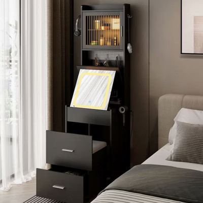 Karl Home Makeup Vanity Set with LED Lights and Power Outlets | Target