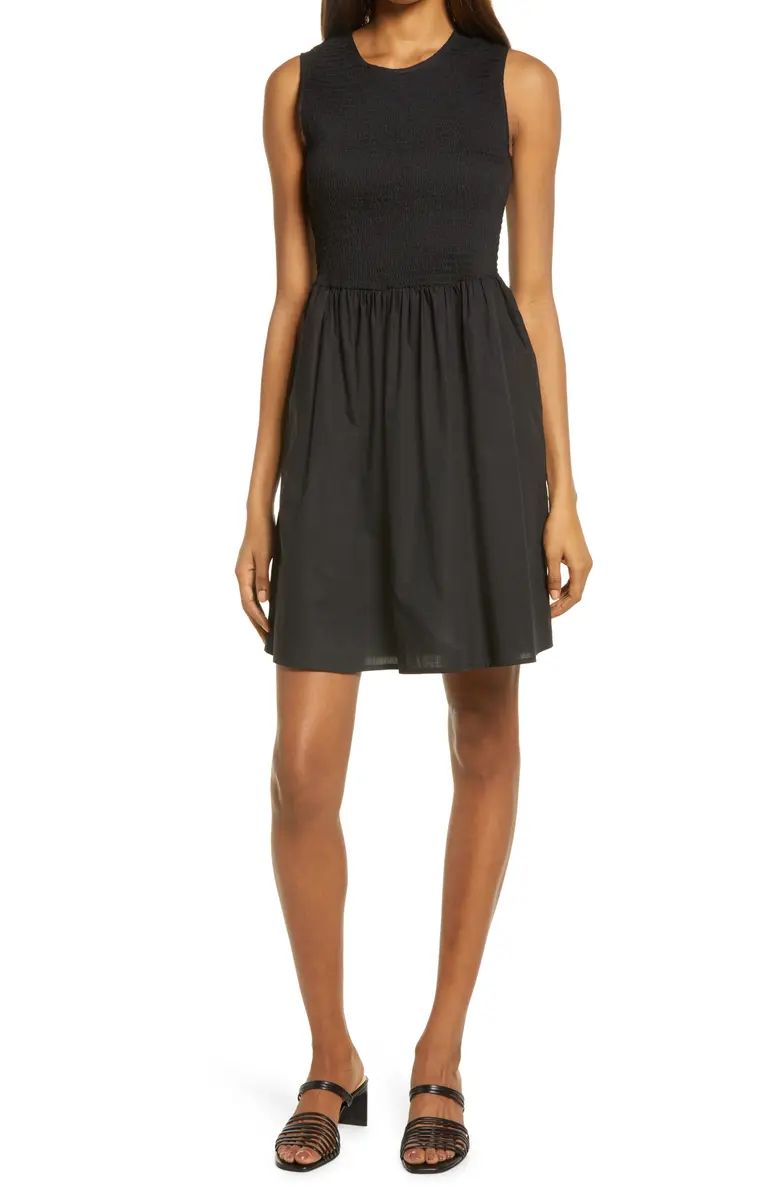 Rhodes Smocked Sleeveless Cotton Fit & Flare Dress | Nordstrom