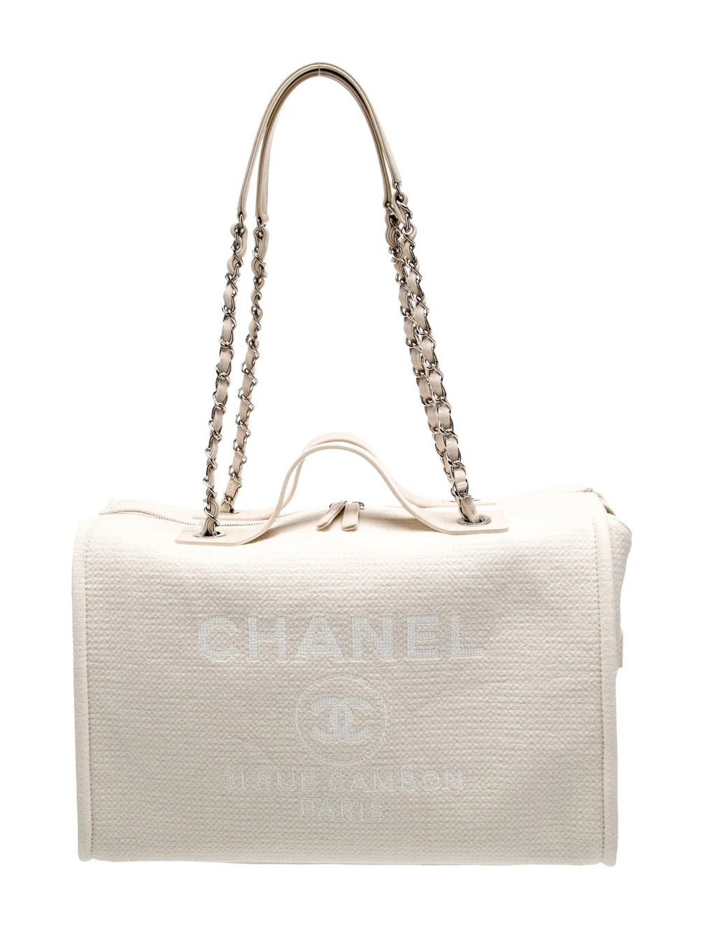 Chanel Maxi Deauville Bowling Bag - Neutrals Luggage and Travel, Handbags - CHA1217538 | The Real... | The RealReal