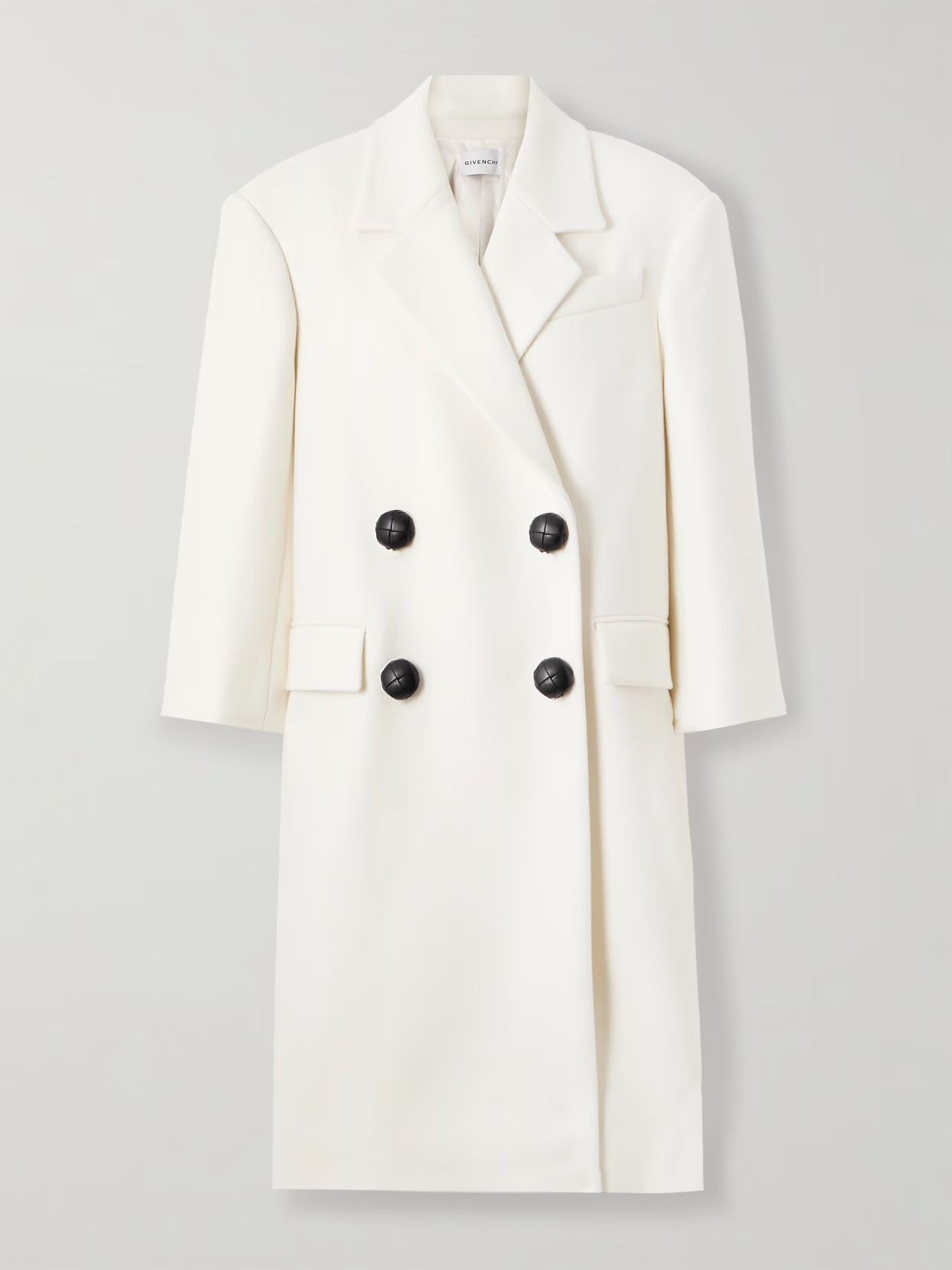 Givenchy - Oversized Double-breasted Wool Coat - White | NET-A-PORTER (US)