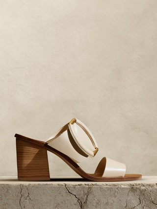 Ravello Leather Mid-Heel Sandal | Banana Republic (US)