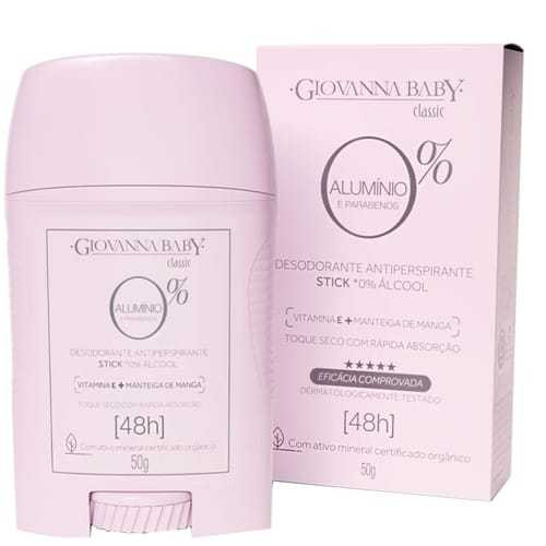 Desodorante Stick Giovanna Baby 0% Alumínio Classic 50g | Shopee (BR)