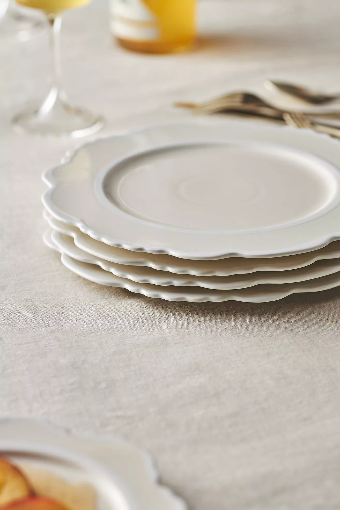 Lyla Stoneware Dinner Plates, Set of 4 | Anthropologie (US)