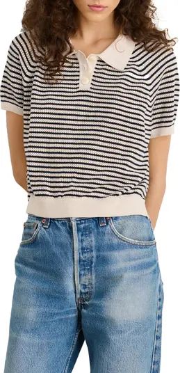 Alex Mill Zoe Stripe Polo Sweater | Nordstrom | Nordstrom