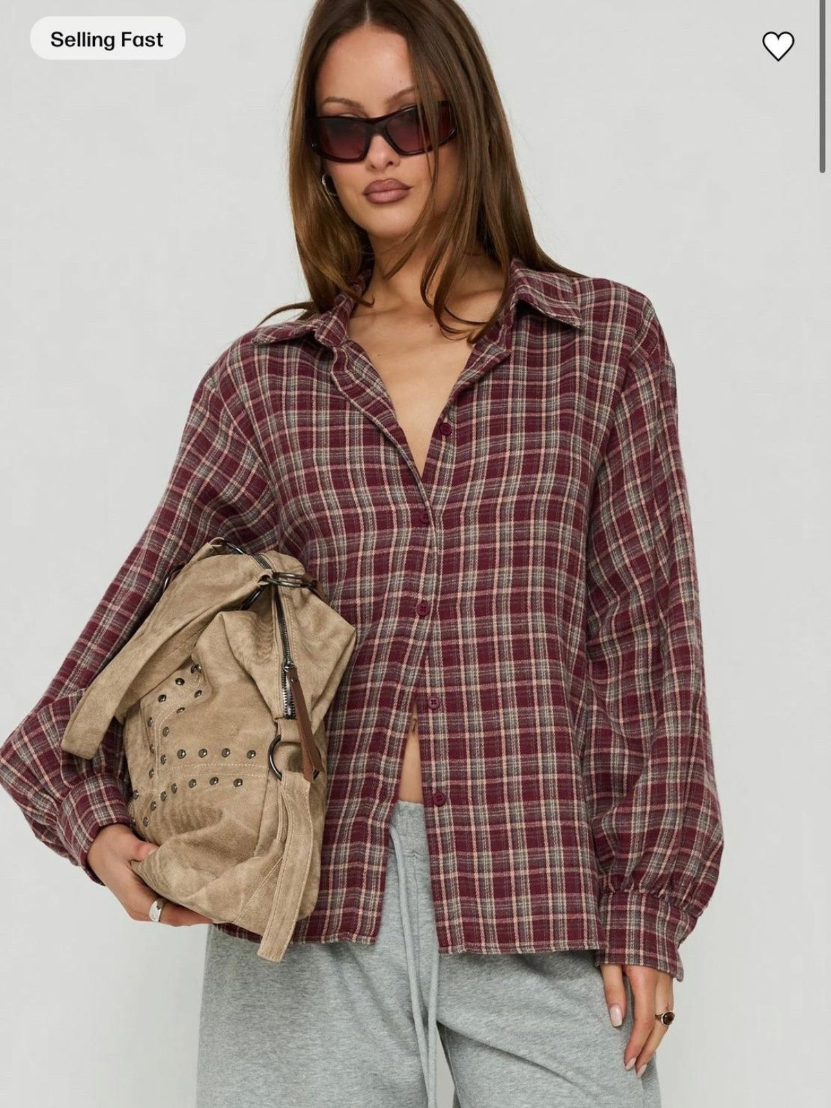 plaid skirt
burgundy fall fashion. 
checkered button down shirt 
oversized fashion 
revolve picks