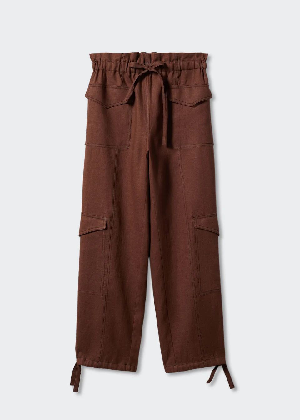 Linen cargo pants -  Women | Mango USA | MANGO (US)