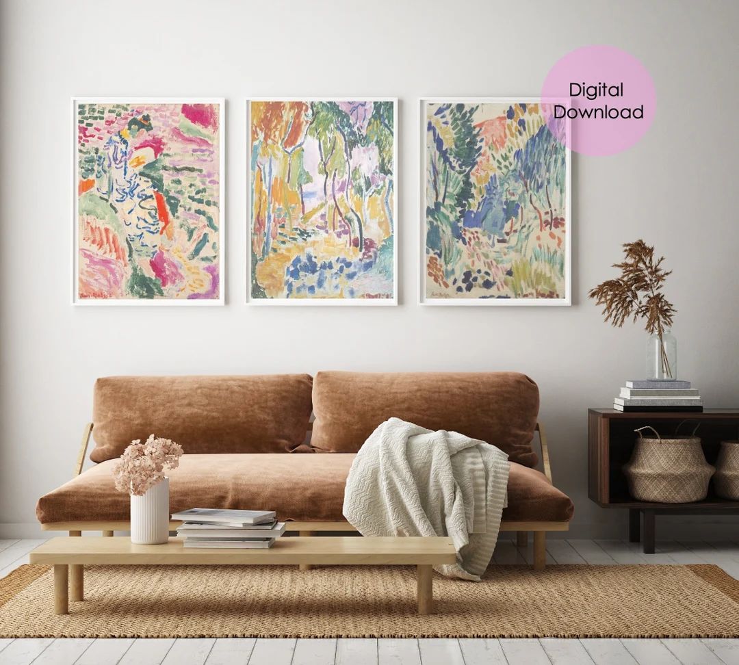 Matisse print set of 3, digital download wall art, printable wall art set of 3, wall art set of 3... | Etsy (US)