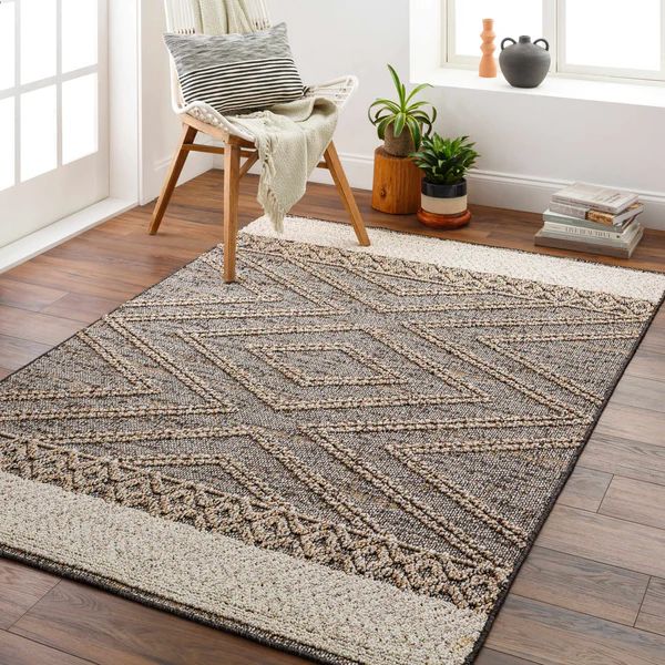 Beige Charcoal Areli Area Rug | Boutique Rugs