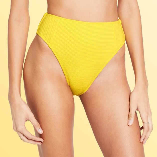 Women's High-Waist Textured Bikini Bottom - Stoney Clover Lane x Target Yellow | Target