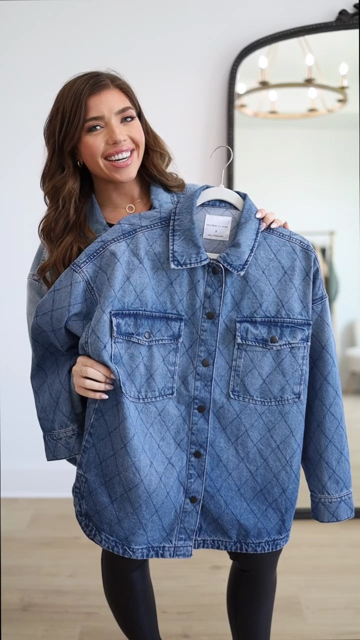Denim shacket from Walmart 😍 wear it now ☀️ wearing a size small in the shacket, it’s very oversized on its own. Styled it with a white tank (size small), white shorts (Levi 501 - size 29), and black accessories. Wear it later 🍁 I paired the shacket with a black tank (size small), and my favorite faux leather leggings from Walmart (they look so similar to the Spanx pair) size medium. I completed the look with a white platform sneaker 

Shacket, Denim Shacket, Walmart Fall Fashion, Madison Payne 

#LTKstyletip #LTKSeasonal #LTKunder50