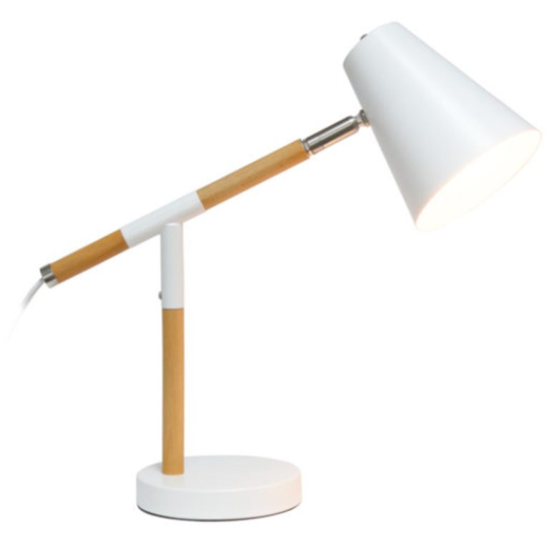 Simple Designs Matte and Wooden Pivot Desk Lamp - Walmart.com | Walmart (US)