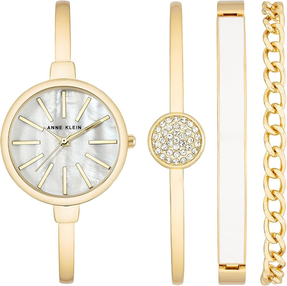 Anne Klein Women's Bangle Watch and Bracelet Set, AK/1470 | Amazon (US)