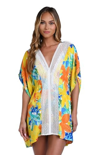 Sunshine 79 Women's Standard Short Sleeve Tunic Cover Up Dress, Multi//Summertime Vibes | Amazon (US)