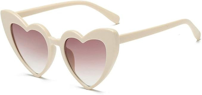MINCL/New Fashion Love Heart Sexy Shaped For Women Brand Designer Sunglasses UV400 | Amazon (US)