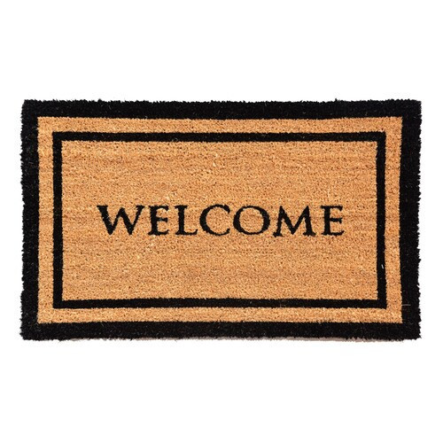 Style Selections Black Rectangular Indoor Door Mat (Common: 1-1/2-ft x 2-1/2-ft; Actual: 18-in x ... | Lowe's