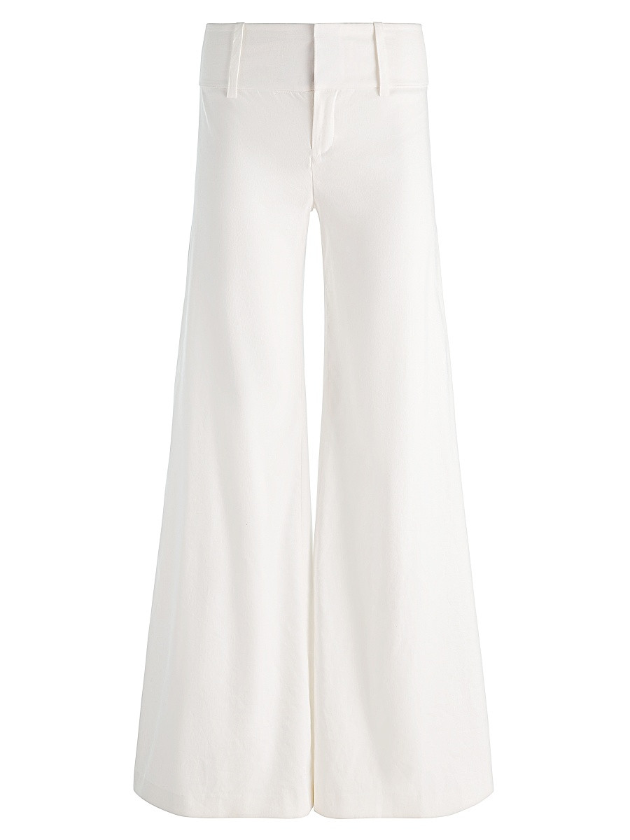 Women's Olivia Wide-Leg Flare Pants - Off White - Size 14 | Saks Fifth Avenue