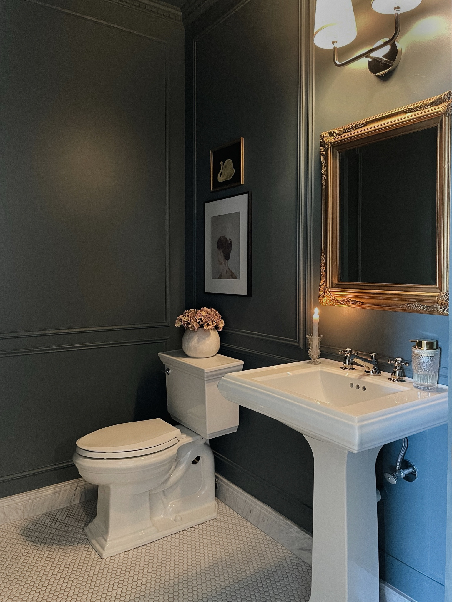 Powder room. Pedestal sink. Bathroom decor. 

#LTKstyletip #LTKhome