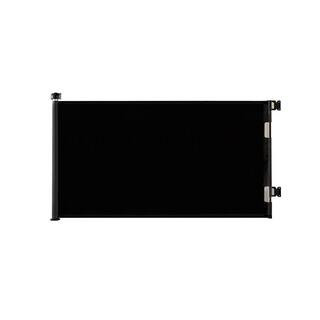 Black 33 in. x 55 in. H PVC Retractable Baby Gates, Hardware Mounted Wide Mesh Dog Gate for Stairs Doorways Hallways | The Home Depot