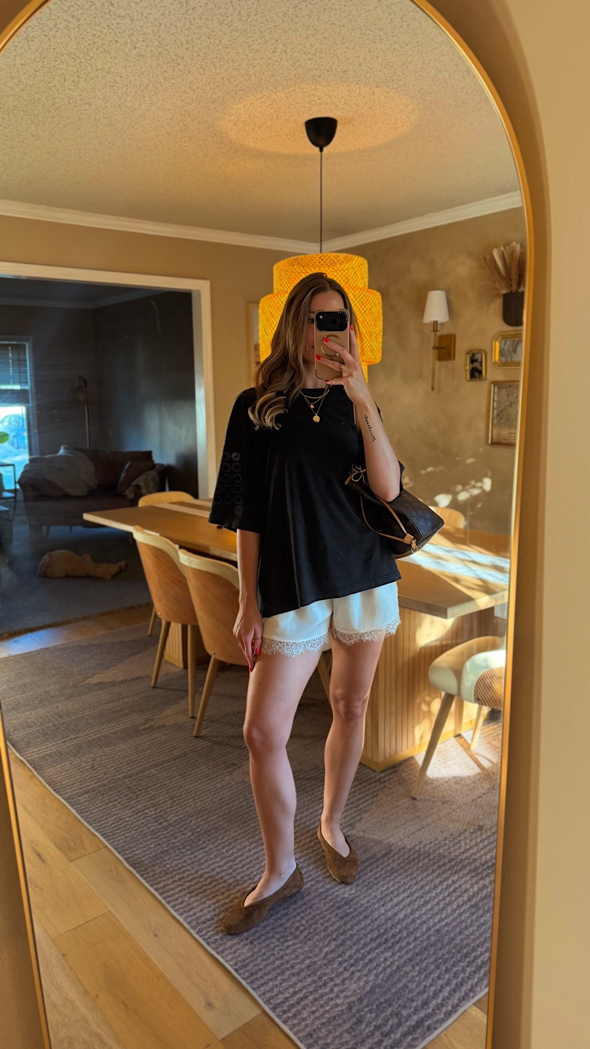 My go to outfit of the summer = lace shorts & oversized tee 🤌🏼
@Revolve

#LTKootd #LTKSeasonal #LTKgrwm