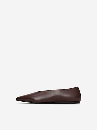 Leather Flats – Dark Brown – Women – ARKET GB | Arket UK