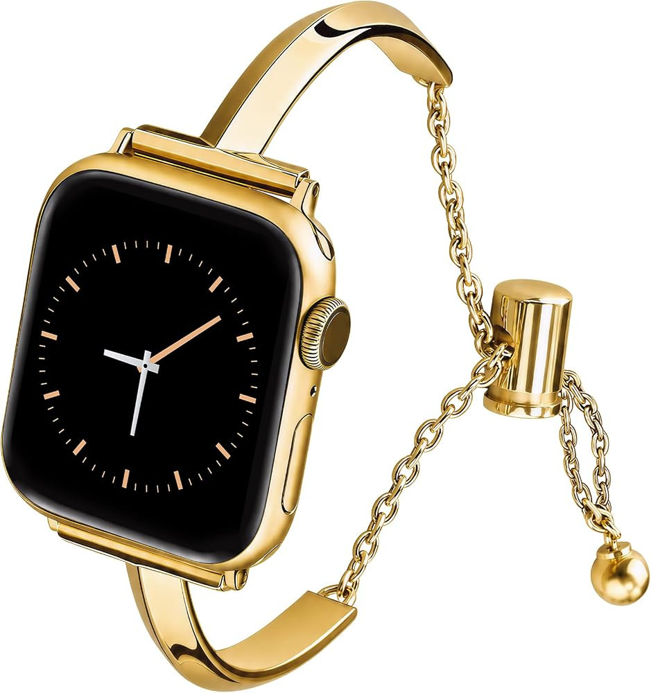 Slim Watch Bracelet Band Compatible with Apple Watch Bands 38mm 40mm 41mm 42mm 44mm 45mm 46mm 49m... | Amazon (US)
