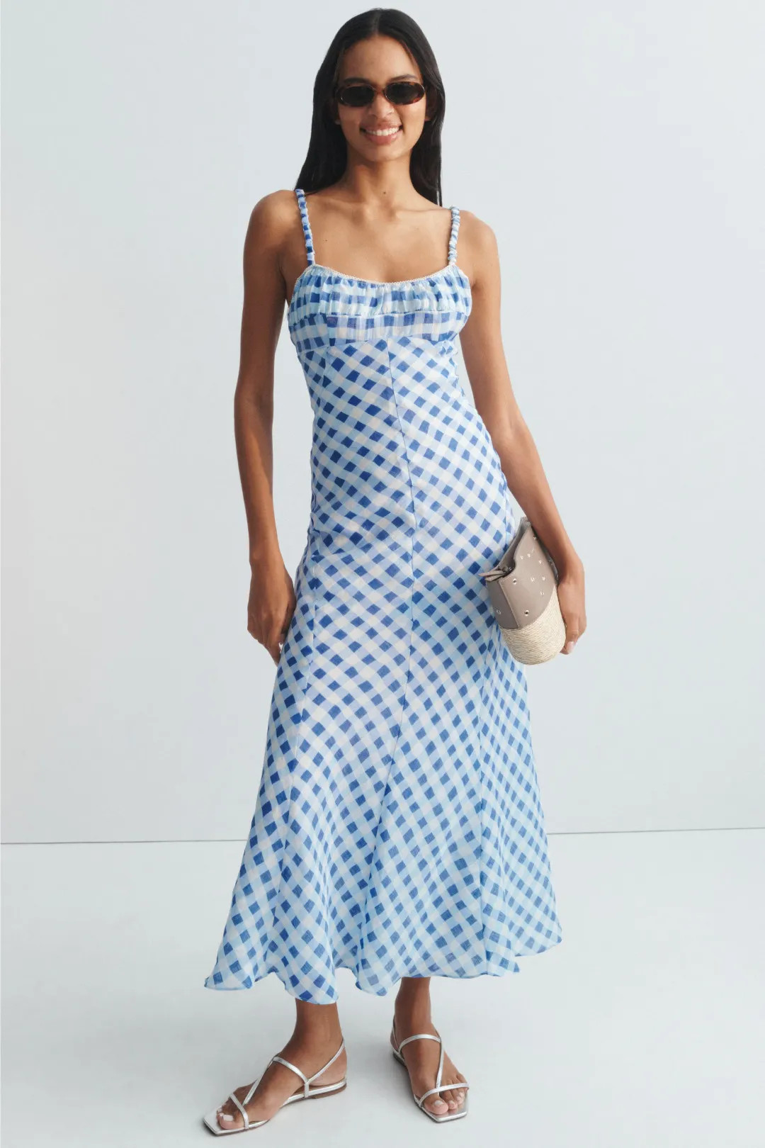 Sandro Colette Gingham Maxi Dress | Rent the Runway