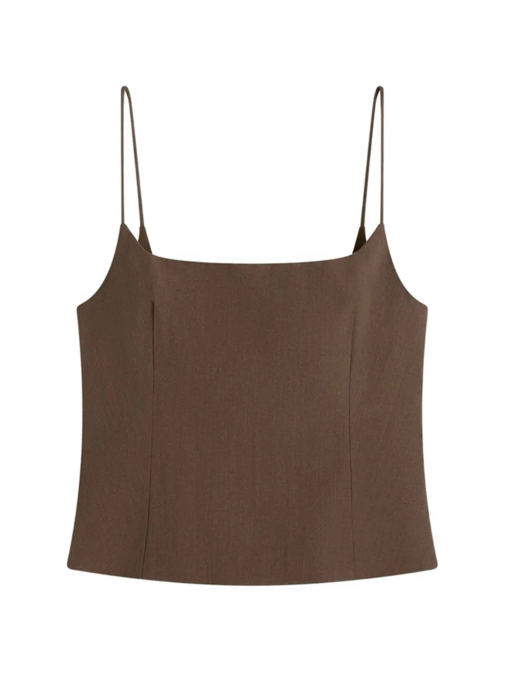 St. Agni Silk Cami Top | Brown | FARFETCH | Farfetch Global