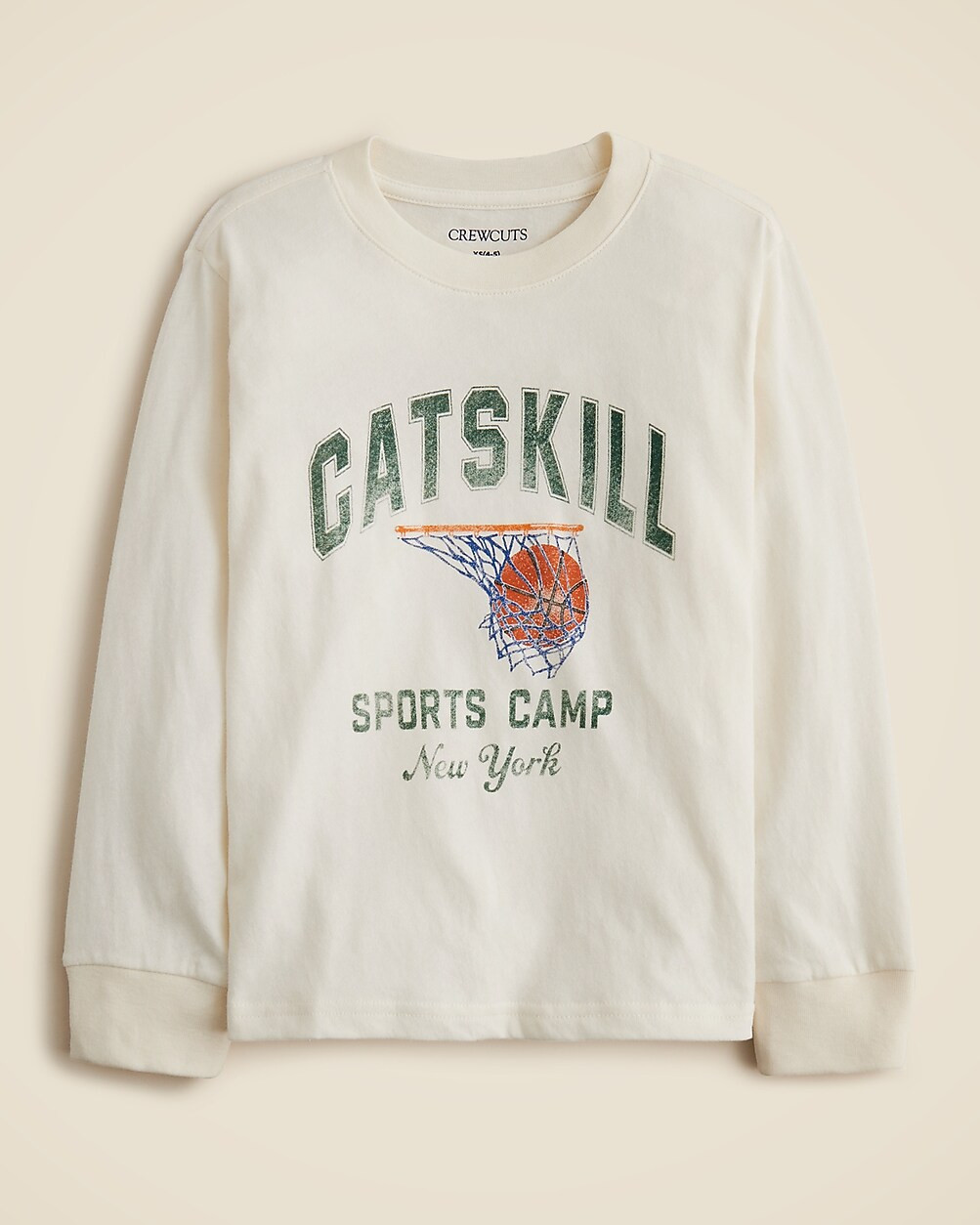 Kids' long-sleeve Catskill sports camp graphic T-shirt | J. Crew US