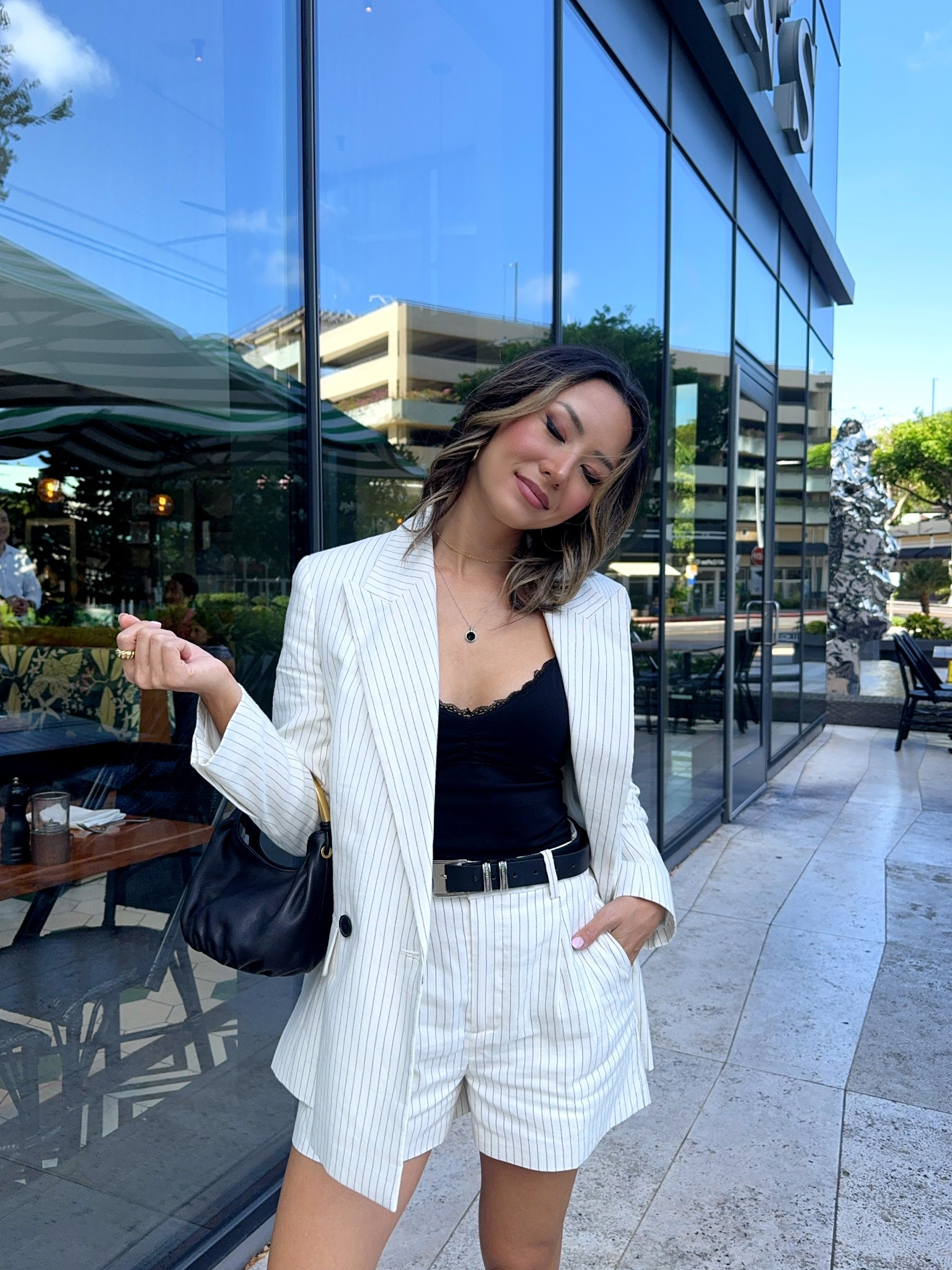 Summer suit and bag 20% off til may 19! Wearing size 00 

#LTKWorkwear #LTKxMadewell #LTKSaleAlert