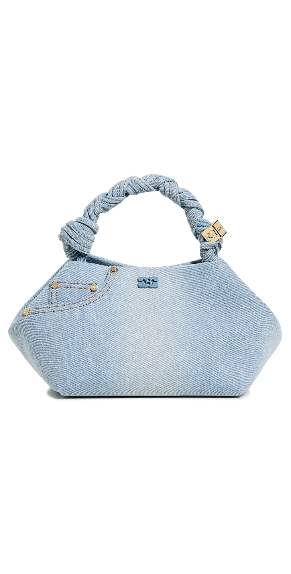 GANNI Ganni Small Washed Denim Bou Bag Faded Denim One Size | Shopbop