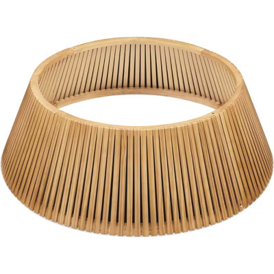 Best Choice Products 36in Wood Slatted Christmas Tree Collar - Natural | Target