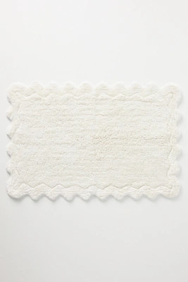 Maeve by Anthropologie Scalloped Cotton Bath Mat | Anthropologie (US)