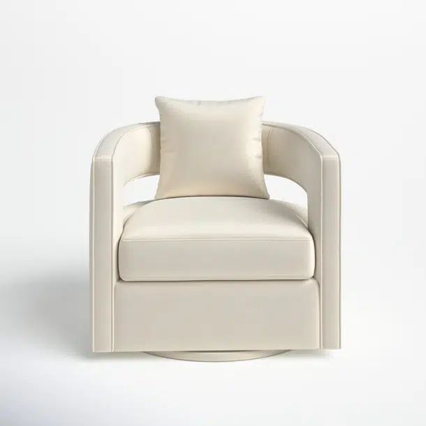 Jolia Upholstered Swivel Barrel Chair | Wayfair North America