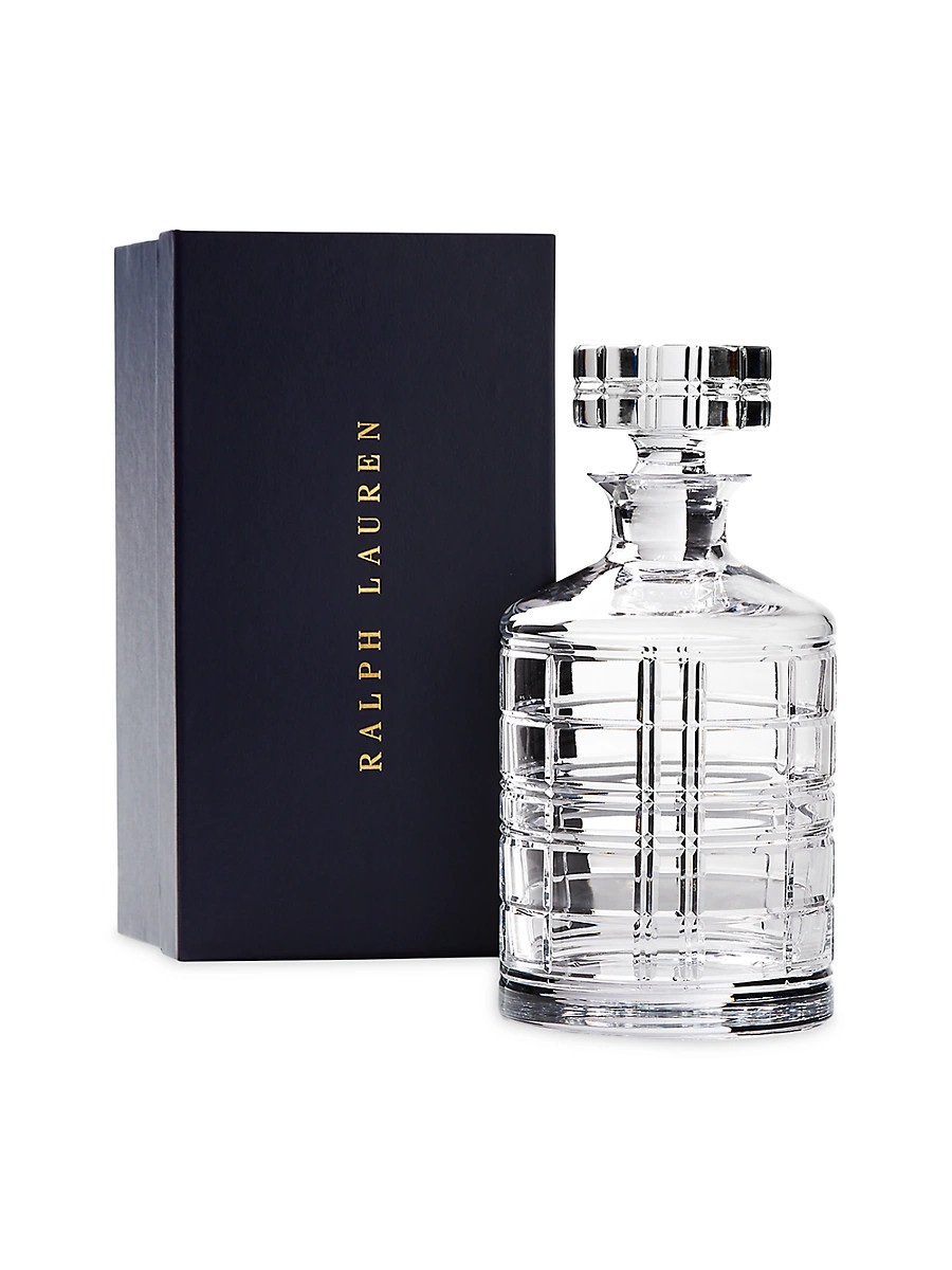 Hudson Plaid Decanter - Clear | Saks Fifth Avenue