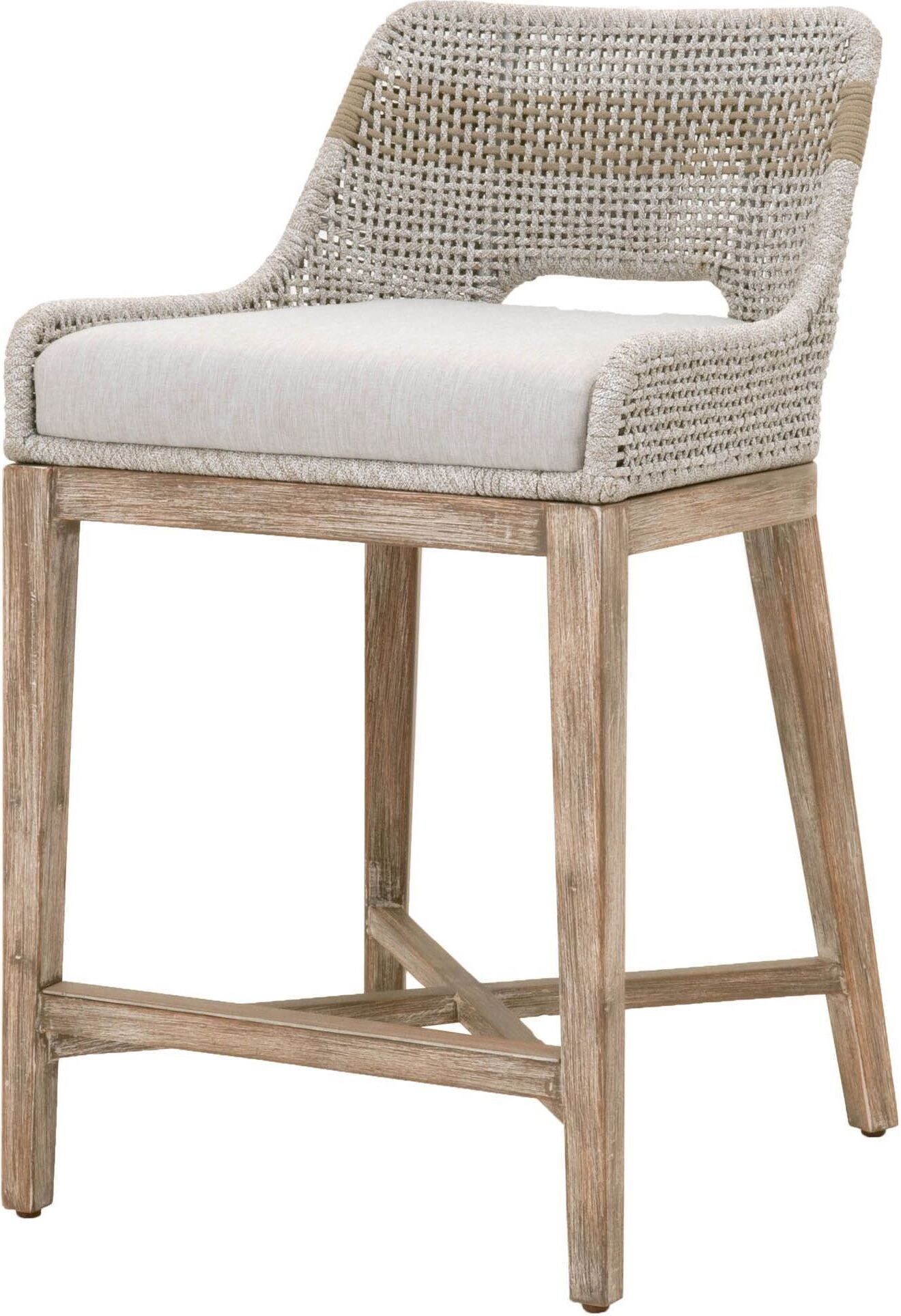 Wicker Natural Gray Tapestry Counter Stool | 1stopbedrooms