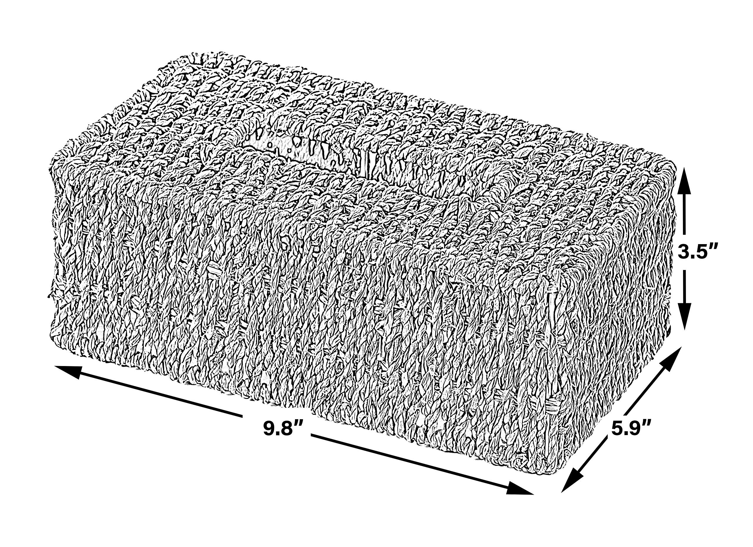 Vintiquewise Natural Woven Seagrass Wicker Rectangular Tissue Box Cover Holder | Amazon (US)