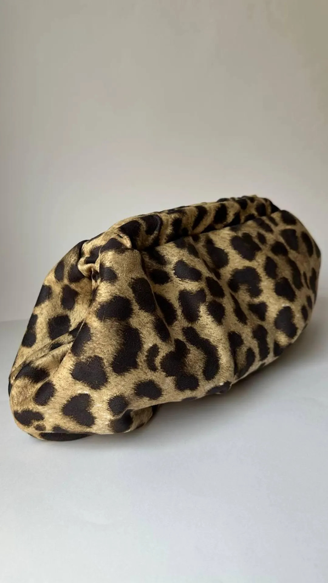 Handmade Leopard Print Clutch – Soft Fabric Evening Bag, Red Satin Lining | Etsy (US)