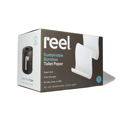 Reel Paper Premium Bamboo Toilet Paper - 12 Mega Rolls | Target