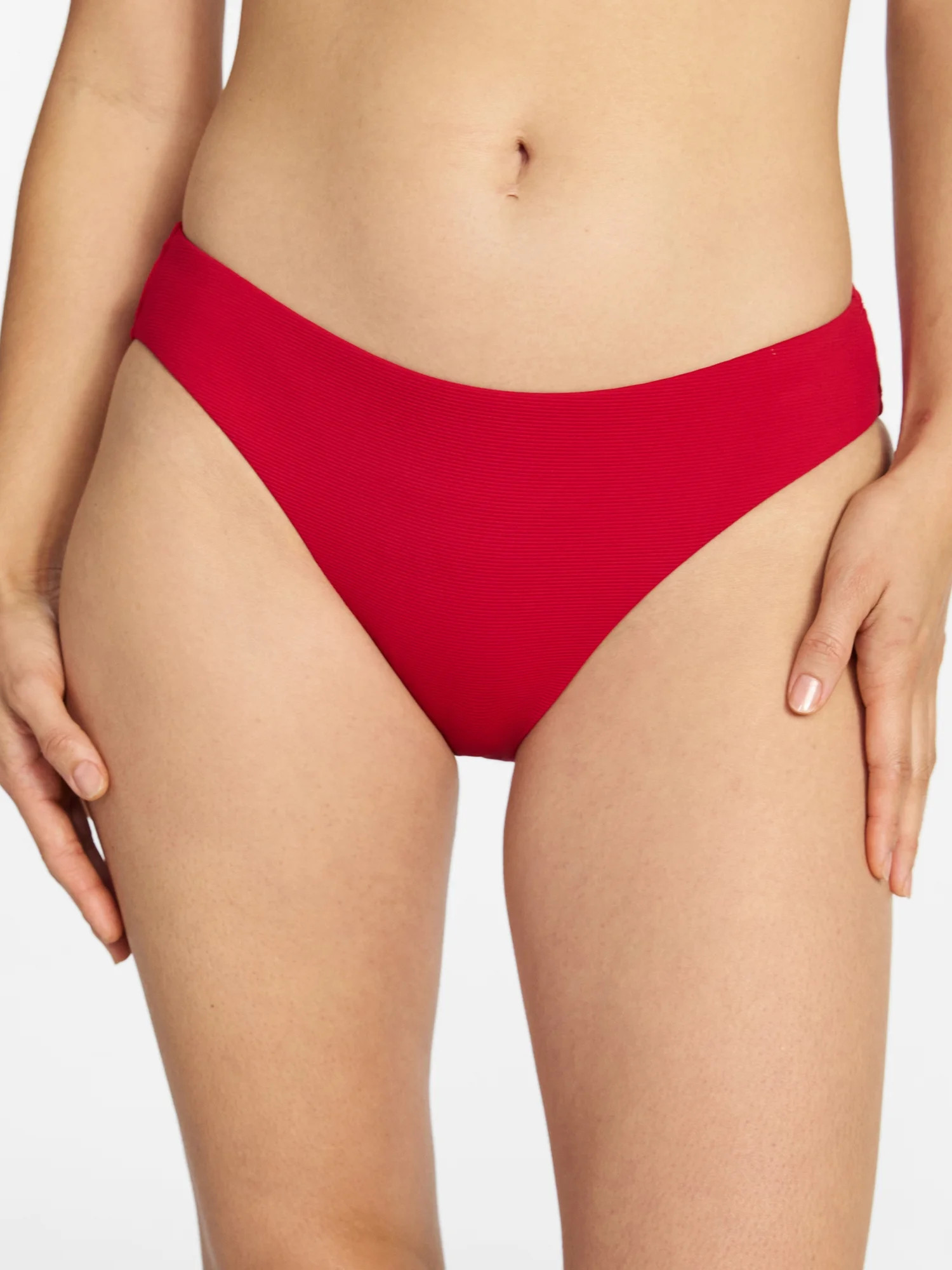 Time and Tru Women's and Women's Plus Size Ribbed Low Rise Bikini Bottoms, Sizes XS-3X | Walmart (US)